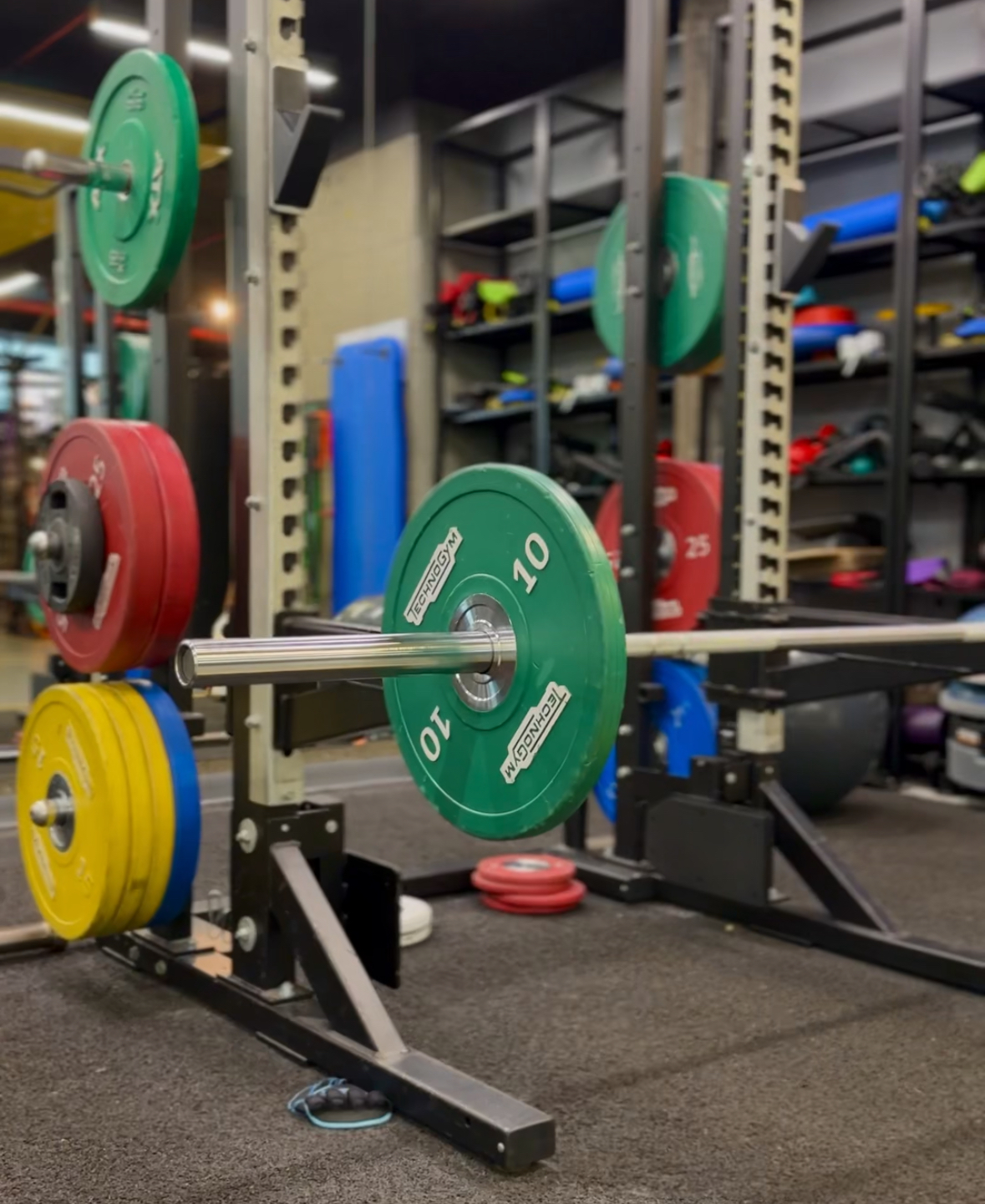 Colorful gym weights